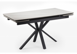 Керамический стол Старлайт 140(200)х80 snow alpin white / черный (80x75)