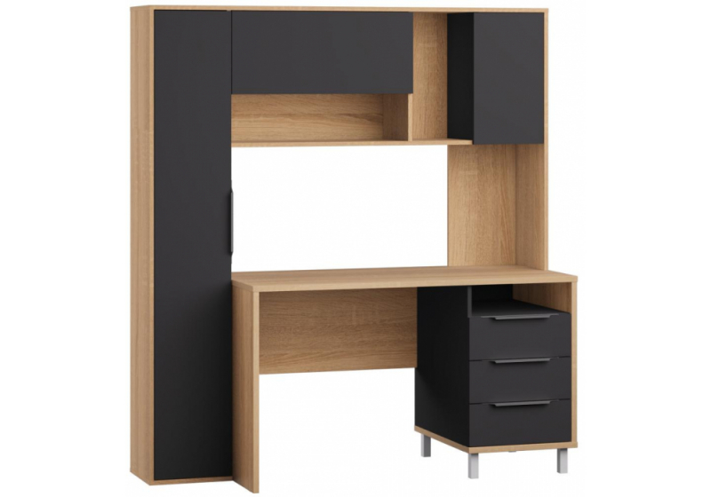 Компьютерный стол Комфорт 12.95 N дуб сонома /  темно-серый (60,3x180). 