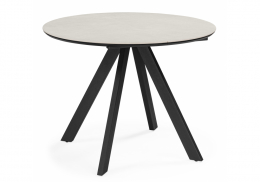 Керамический стол Трейси 90 carmen light gray / черный (90x75)
