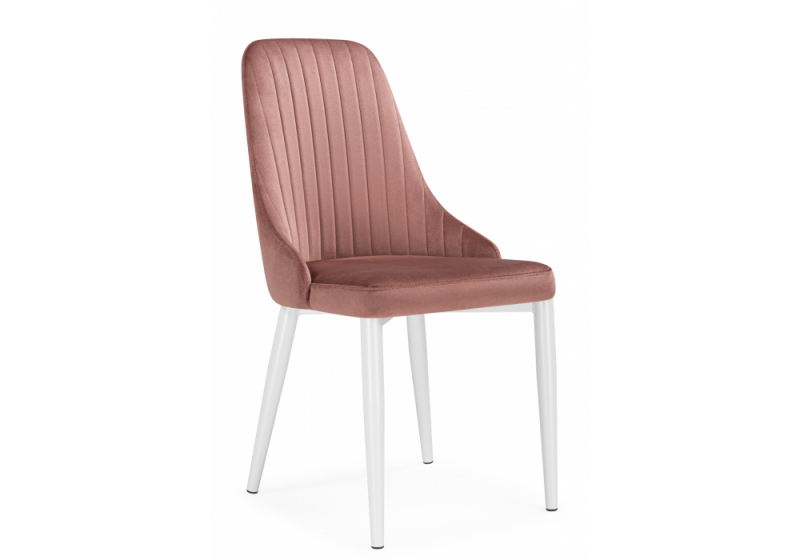 Стул на металлокаркасе Kora dark pink / white (47x57x89). 