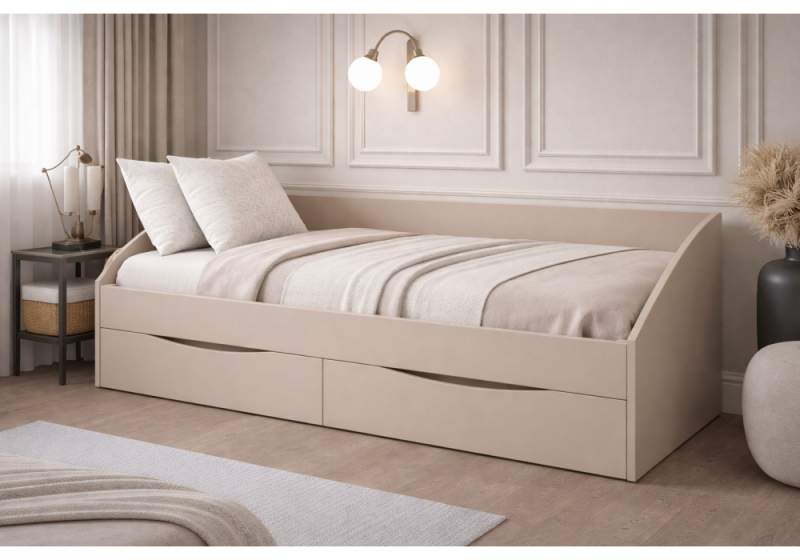 Кровать Эриол 90x200 кашемир (95). 