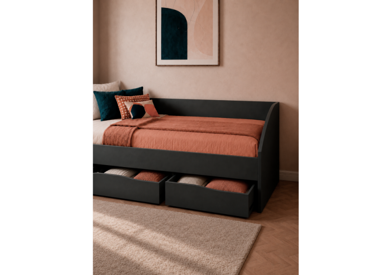 Кровать Эриол 90x200 графит (95)