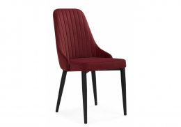 Стул на металлокаркасе Kora wine red / black (47x57x89)