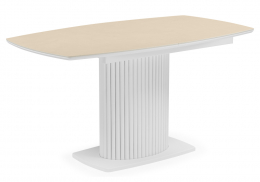 Керамический стол Фестер 160(200)х90 okara light yellow / белый (90x76)