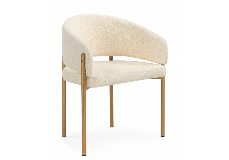 Стул на металлокаркасе Janin white / wooden metal (62x50x80). 