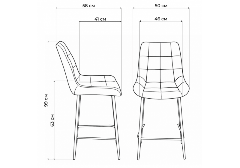Барный стул Челси фисташковый (zd 651) / черный (50x58x99)