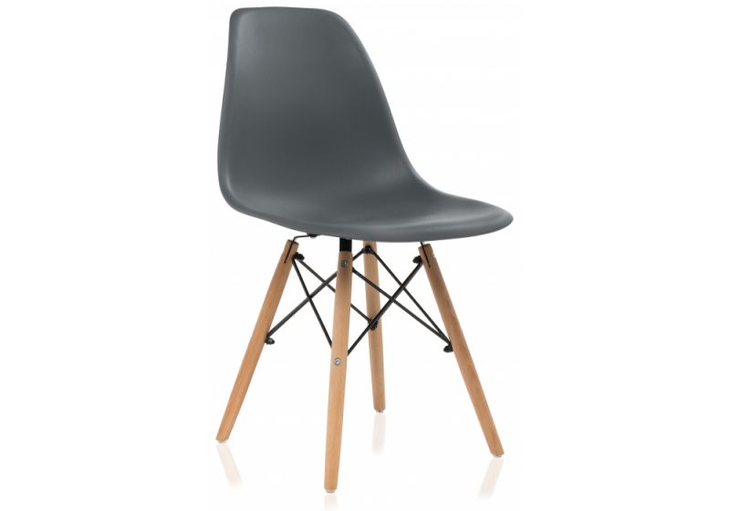 Стул деревянный Eames PC-015 grey (46x40x81). 