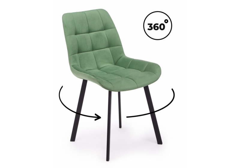Стул на металлокаркасе Челси 360 П фисташковый (zd 651) / черный np (50x60x80). 