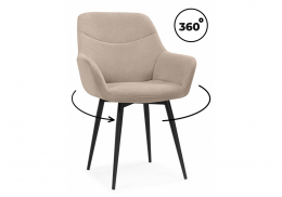 Стул на металлокаркасе Флюид 360 бежевый (zd 210) / черный (58x64x86)