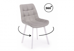 Стул на металлокаркасе Челси 360 П латте (zd 290) / белый np (50x60x80)
