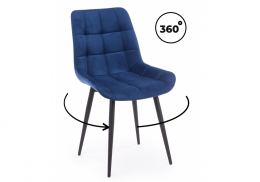 Стул на металлокаркасе Челси 360 К синий (zd 798) / черный np (50x60x80)