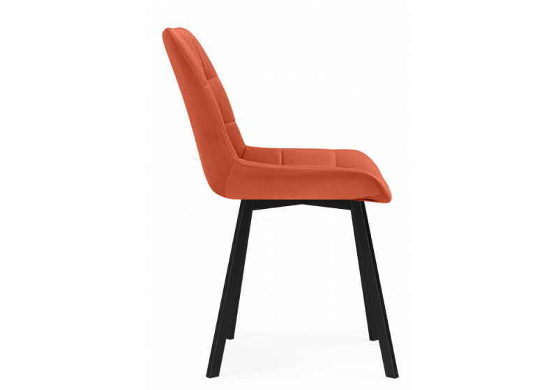 Стул на металлокаркасе Челси П терракотовый (zd 432) / черный (50x60x80)
