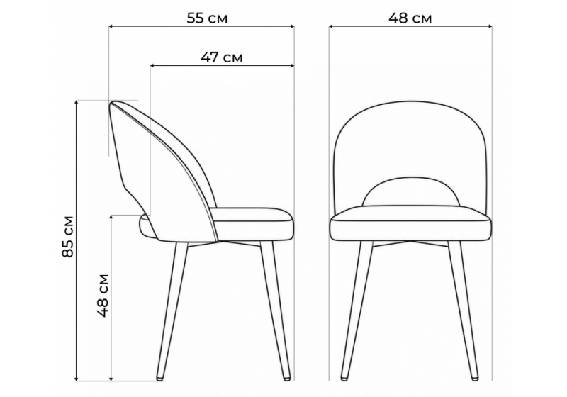 Стул на металлокаркасе Курбис латте (zd 290) / белый (48x55x85)