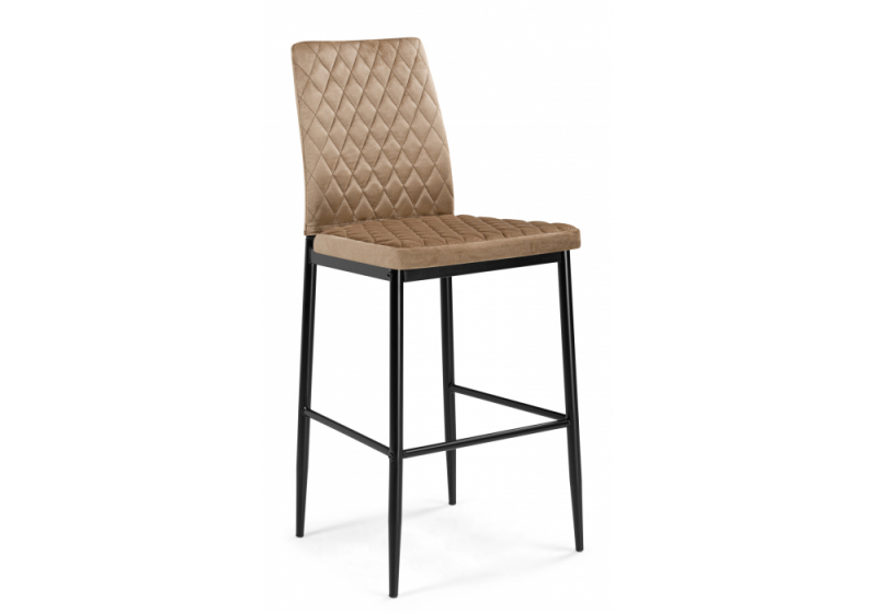 Барный стул Teon темно-бежевый / черный (41x50x100). 